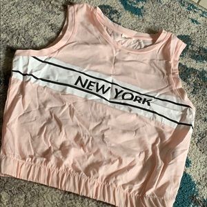Light Pink New York Crop Top